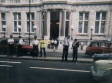 Police at Japanese Embassy London